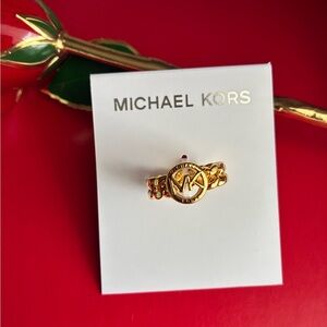 MICHAEL KORS Ring,Michael Kors Gold Chain Ring,Michael Kors Ring Size 9.